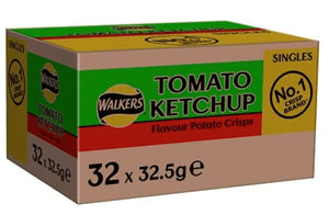 Walkers Tomato Ketchup Flavoured Crisps 32 Pack Box