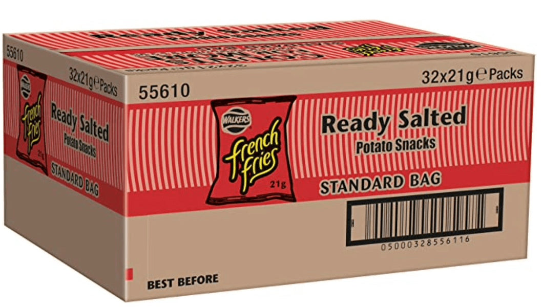 Walkers French Fries Ready Salted 32 Box