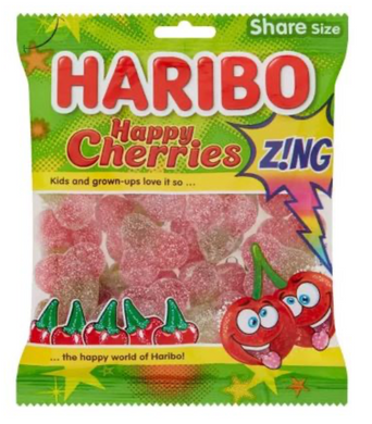 Haribo Happy Fizzy Cherries