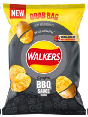 Walkers BBQ Sauce Crisps Grab Bag 45g