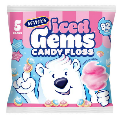 McVitie's Candy Floss Iced Gems 5 Pack NEW