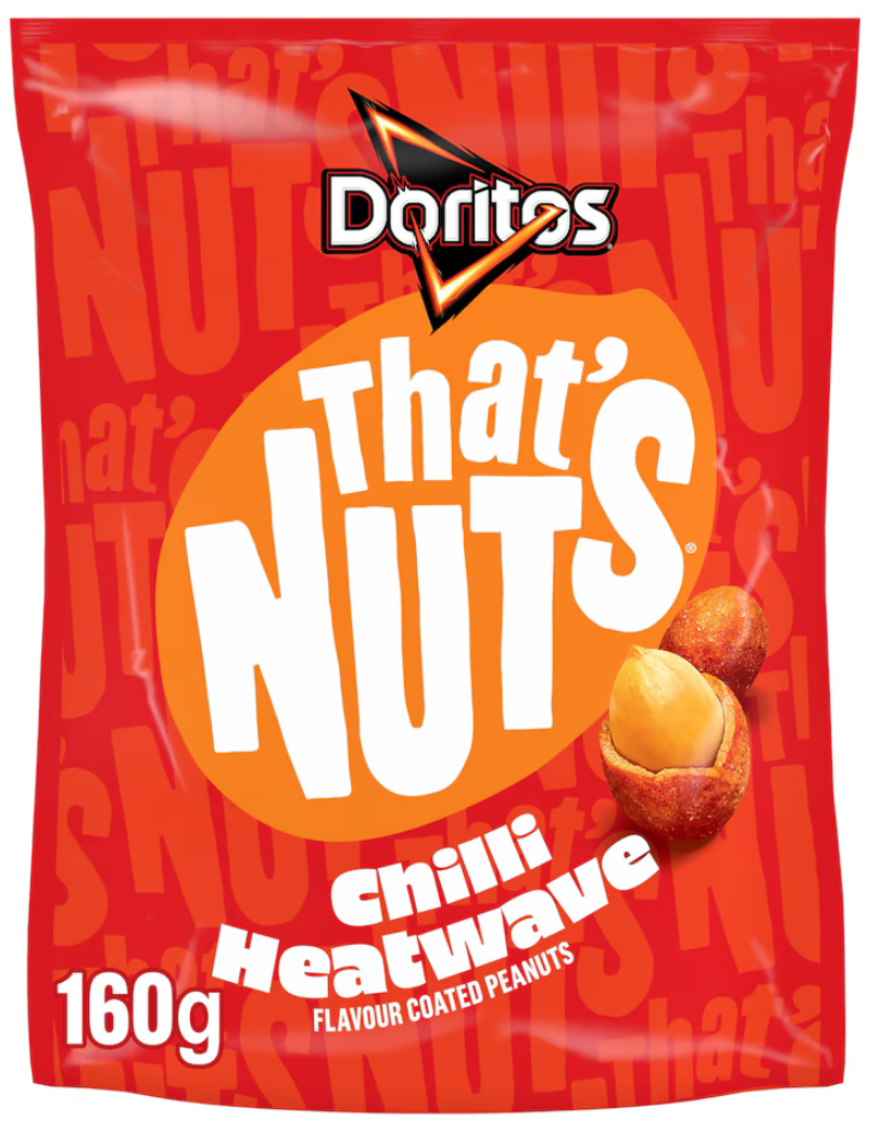 That’s Nuts Walkers Doritos Chilli Heatwave Sharing Coated Peanuts NEW