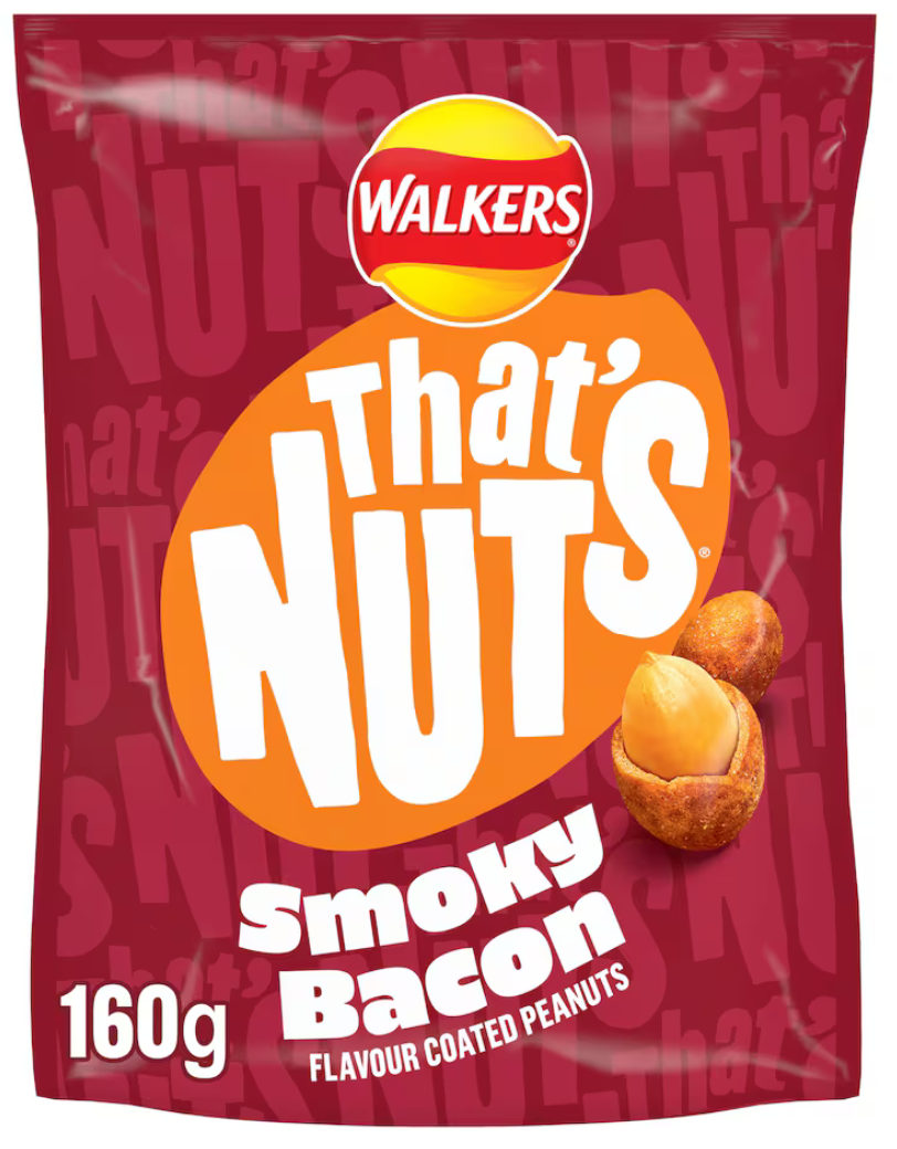 That’s Nuts Walkers Smoky Bacon Sharing Coated Peanuts NEW
