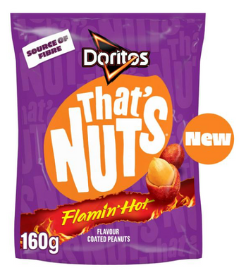 That’s Nuts Walkers Doritos Flamin Hot Sharing Coated Peanuts NEW
