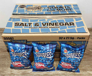 Squares Salt and Vinegar 32 Pack Box