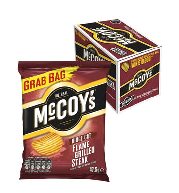 The Real McCoys Flame Grilled Steak Crisps 36 pack box