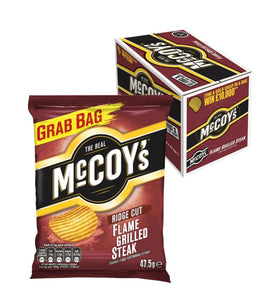The Real McCoys Flame Grilled Steak Crisps 36 pack box