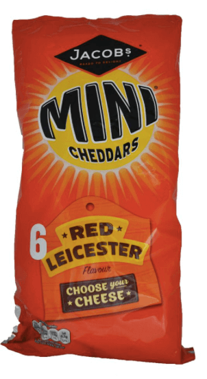 Mini Cheddars Red Leicester 6 pack multipack NEW
