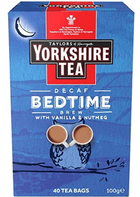 Yorkshire Tea Decaf Bedtime Brew with Vanilla and Nutmeg NEW