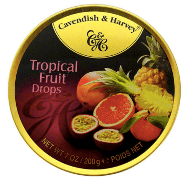 Cavendish and Harvey Tropical Fruit Drops Tin